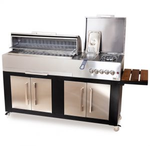 Steel Iland Barbecue with black view